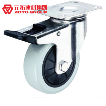 Scaffold caster wheel with brake,4x2'' 5x2''6x2' 8x2'''PU,Rubber,PP,Iron,Phenolic fixed/swivel/brake caster wheel